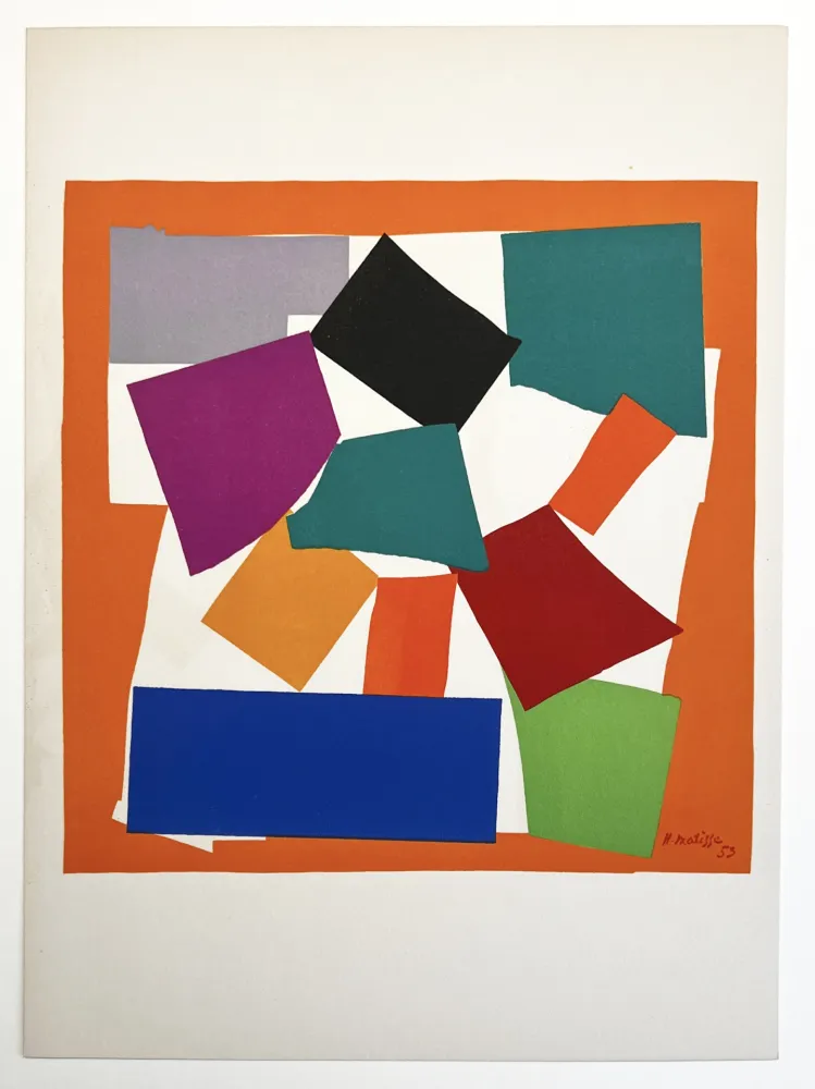 Литография Matisse - L'ESCARGOT (1953). Lithographie d'après les papiers découpés. De luxe sur Arches.