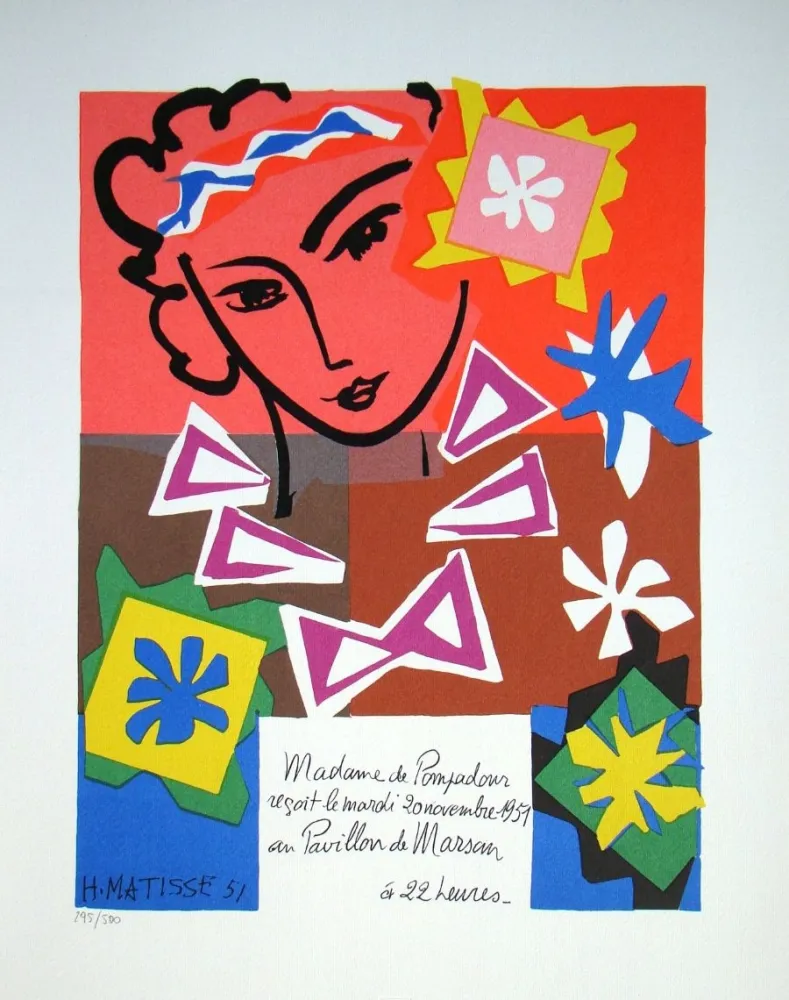 Сериграфия Matisse - Madame de Pompadour, 1951