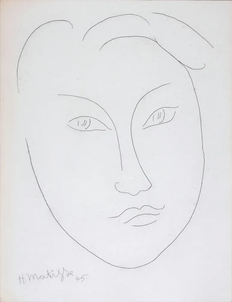 Офорт Matisse - Masque de jeune garçon, 1946
