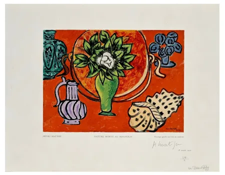 Гравюра На Дереве Matisse - Nature Morte au Magnolia