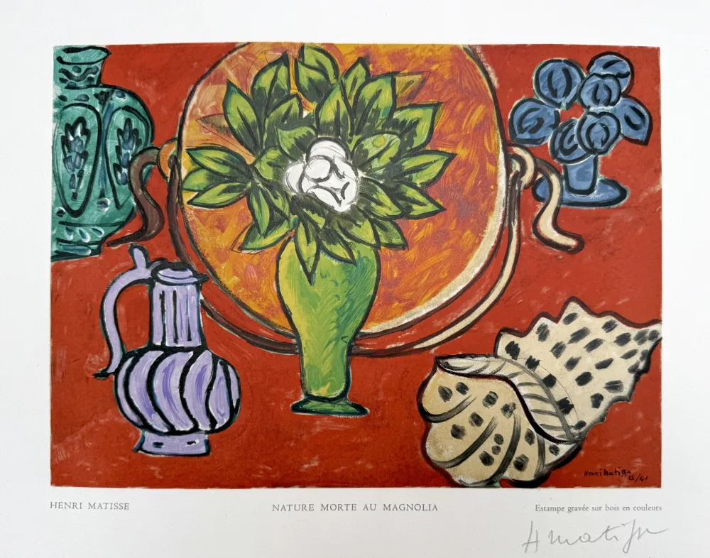 Гравюра На Дереве Matisse - Nature Morte au Magnolia 