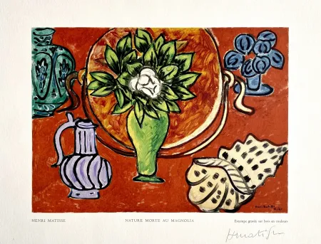 Гравюра На Дереве Matisse - Nature Morte au Magnolia