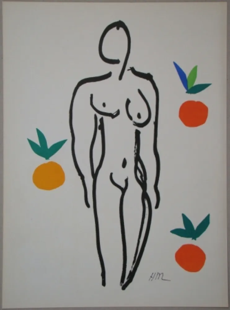 Литография Matisse - Nu aux oranges