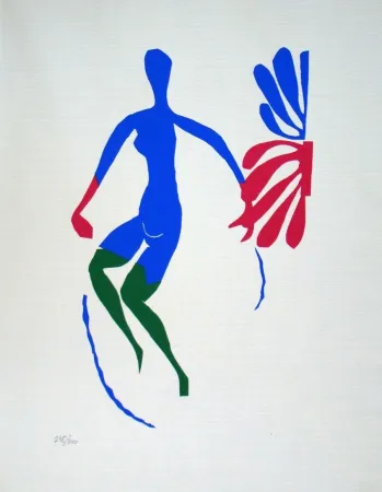 Литография Matisse - Nu bleu, avec des bas verts