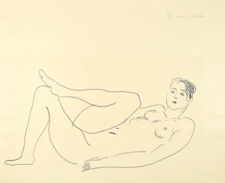 Литография Matisse - Nu couché, jambe repliée - Étude de jambes