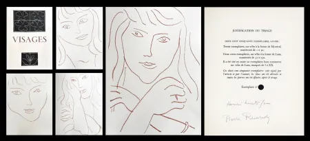 Иллюстрированная Книга Matisse - P. Reverdy. VISAGES. 14 lithographies (1946)