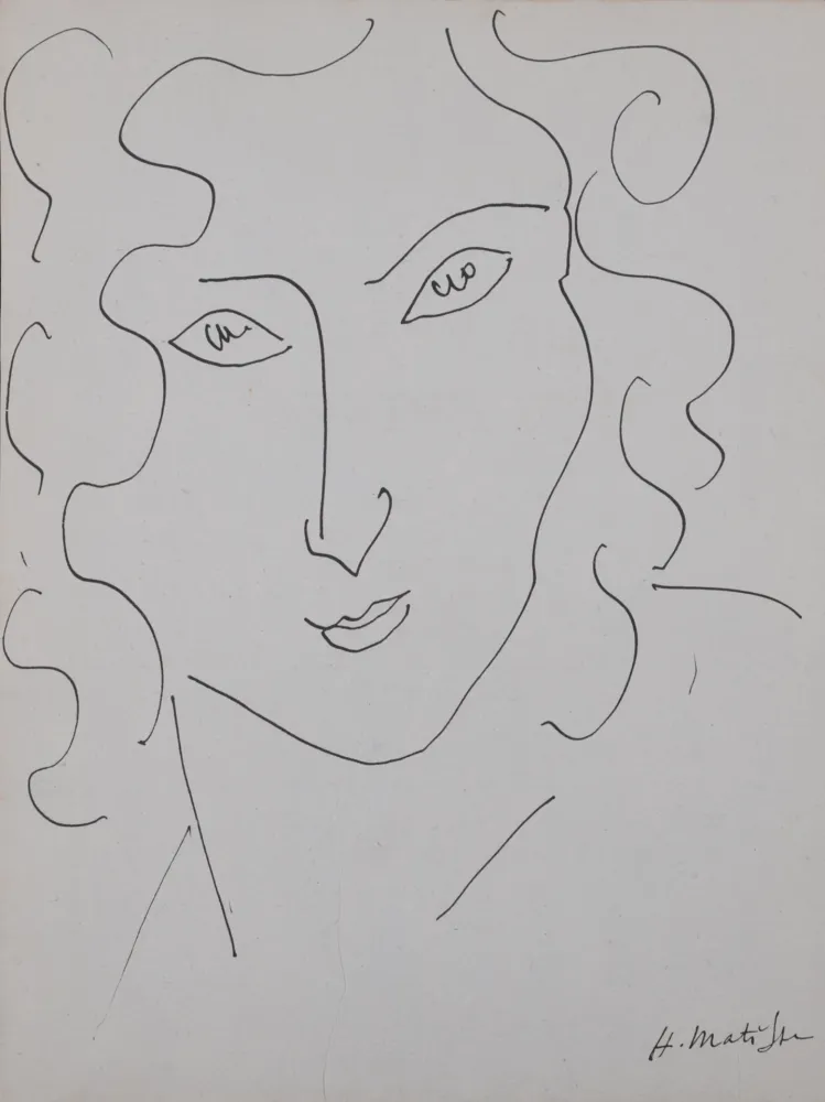 Литография Matisse - Portrait de femme, 1947