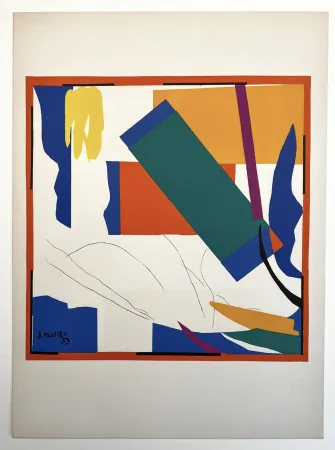 Литография Matisse - SOUVENIR DE NOUVELLE CALÉDONIE. Lithographie d'après les papiers découpés. De luxe sur Arches.