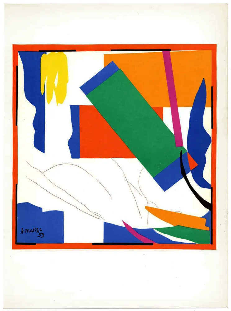 Литография Matisse - SOUVENIRS D'OCÉANIE (1953). Lithographie d'après les papiers découpés. De luxe sur Arches.