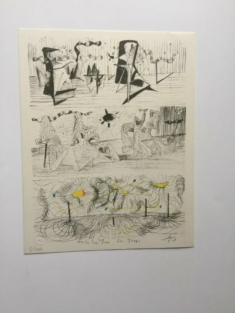 Литография Matta - Architecture du temps (from Morfolgie Verbali)