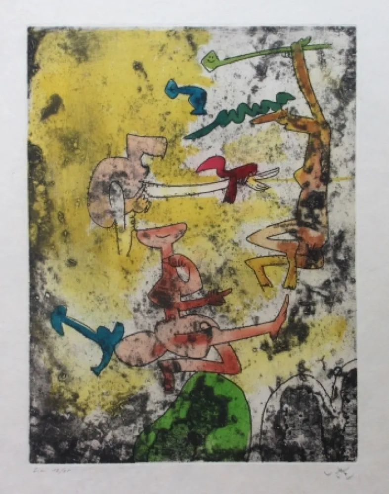 Офорт И Аквитанта Matta - Centre noeuds (Planche 9)