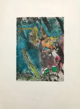 Офорт И Аквитанта Matta - Centre Noeuds – Plate 7 