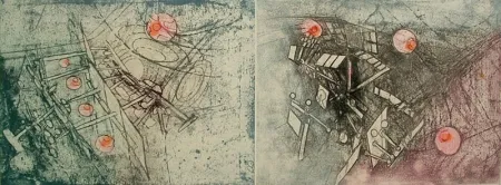 Гравюра Matta - Come Detta Dentro Ve Significo, plates 18 & 19 (diptych)