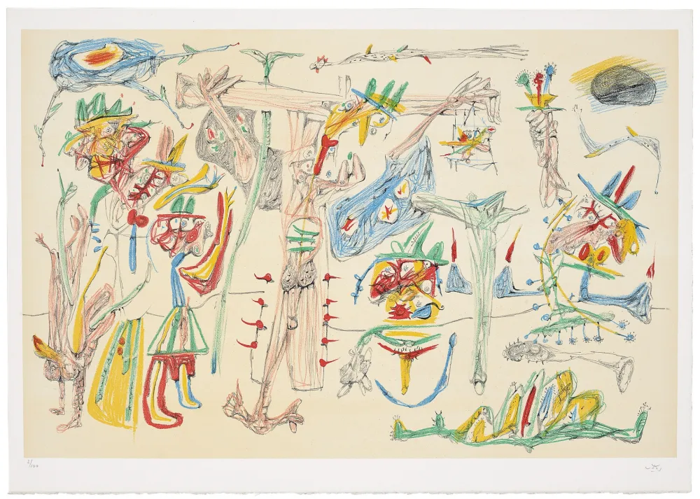 Литография Matta -  Cristifixion (d’après un dessin de 1938)