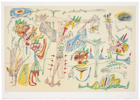 Литография Matta -  Cristifixion (d’après un dessin de 1938)