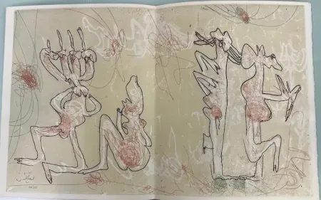 Литография Matta - Del libro Michel Butor