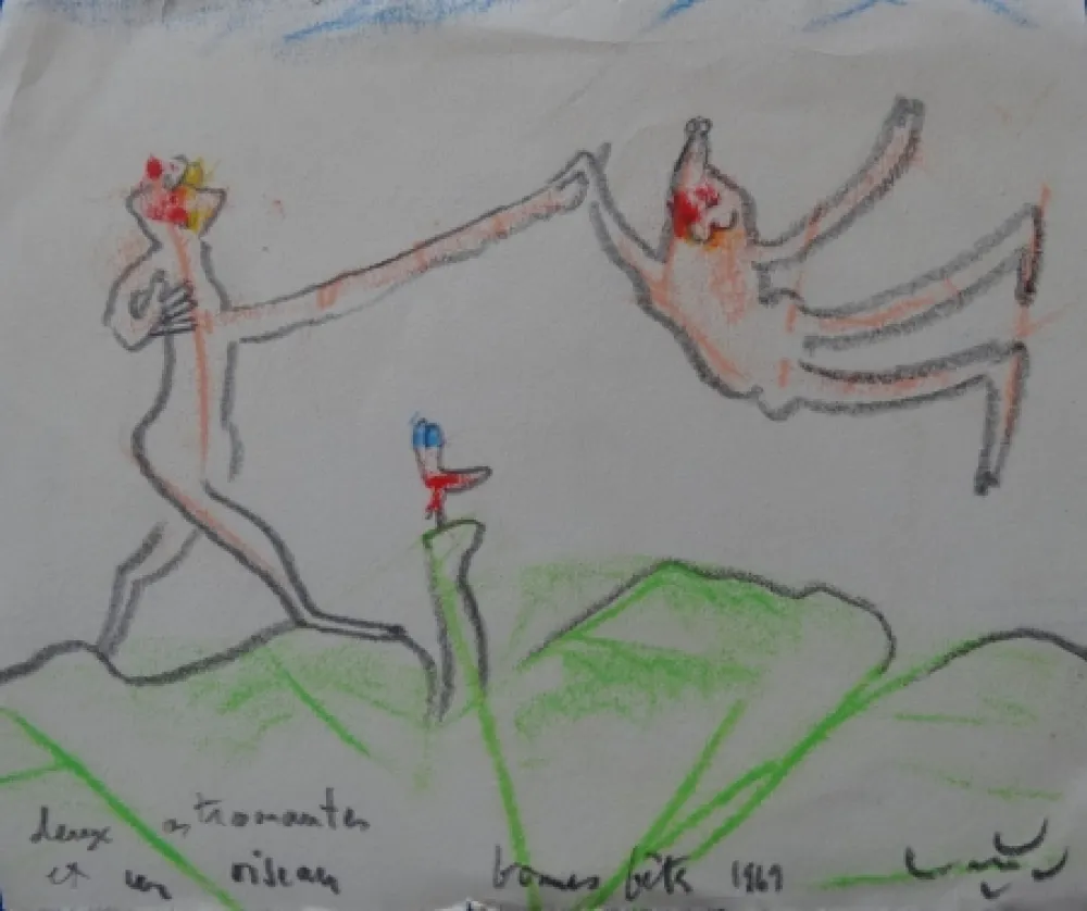 Нет Никаких Технических Matta - Deux astronautes et un oiseau