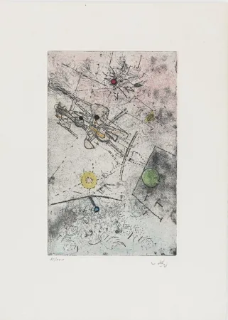 Офорт И Аквитанта Matta - Droites Libérées