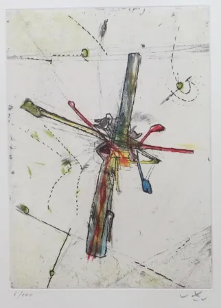 Офорт И Аквитанта Matta - Droites libérées (planche 5)