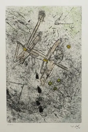 Офорт И Аквитанта Matta - Droites libérées (planche2)