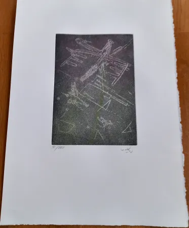 Гравюра Matta - Droites Liberees, plate IV