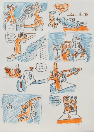 Литография Matta - Fête couchée