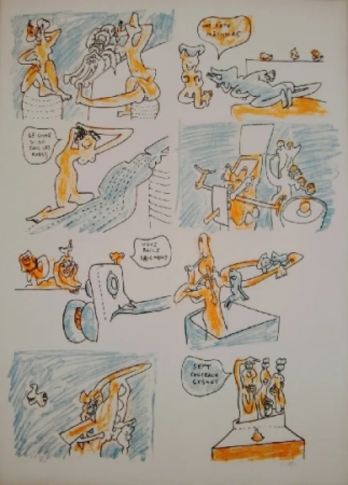 Литография Matta - Fête couchée