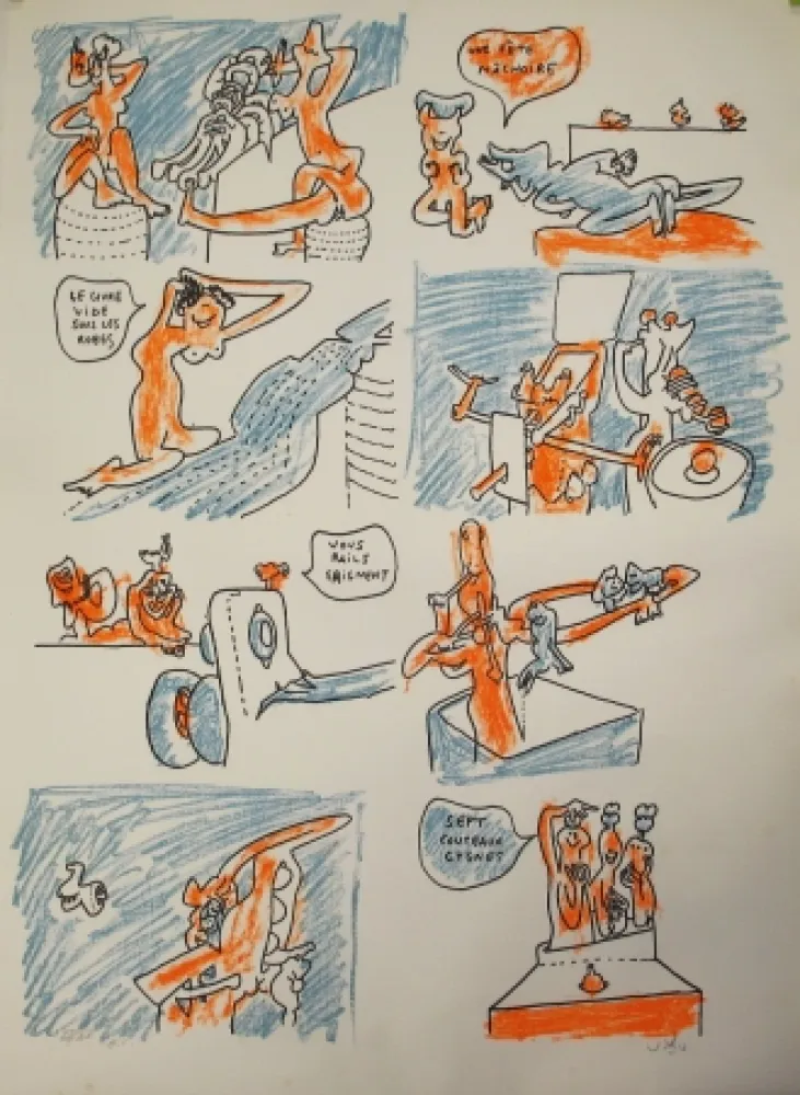 Литография Matta - Fête couchée