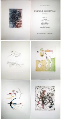 Иллюстрированная Книга Matta - Gherasim Luca : L’EXTRÊME-OCCIDENTALE. Gravures de Max Ernst, Victor Brauner, Dorothea Tanning, Hans Arp, Jacques Hérold, Wifredo Lam, Roberto Matta.