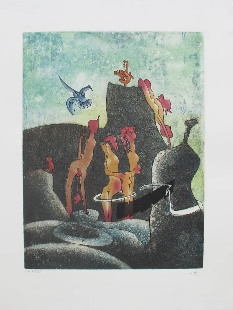 Офорт И Аквитанта Matta - La Danse de la mort 3