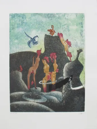 Офорт И Аквитанта Matta - La Danse de la mort 3