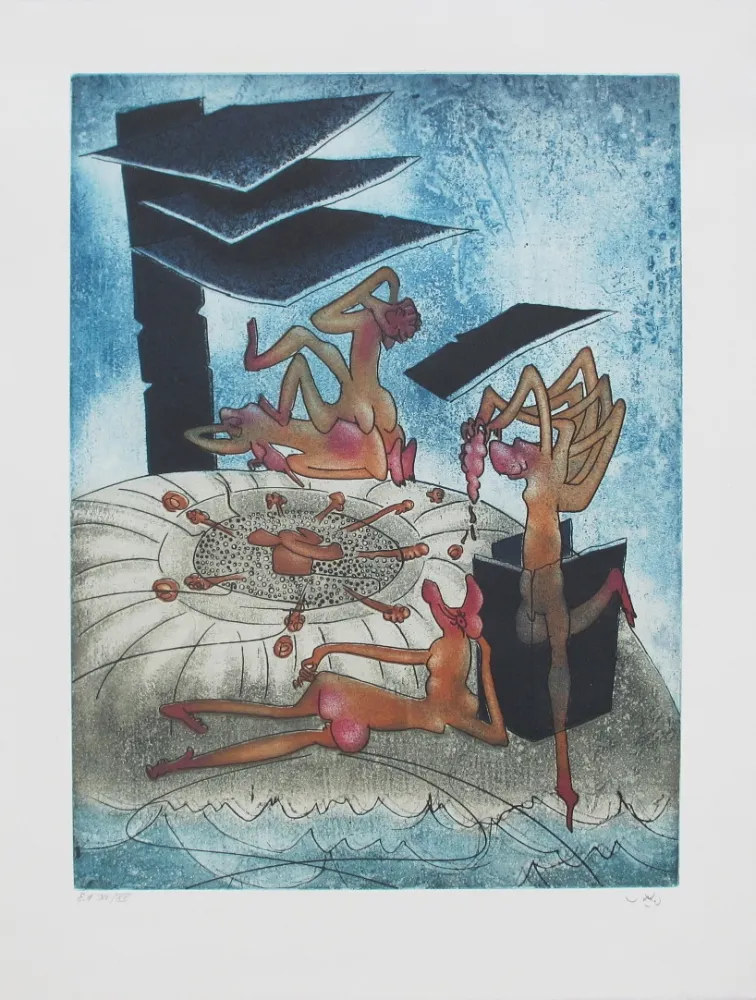 Офорт И Аквитанта Matta - La Danse de la mort 6