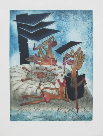 Офорт И Аквитанта Matta - La Danse de la mort 6