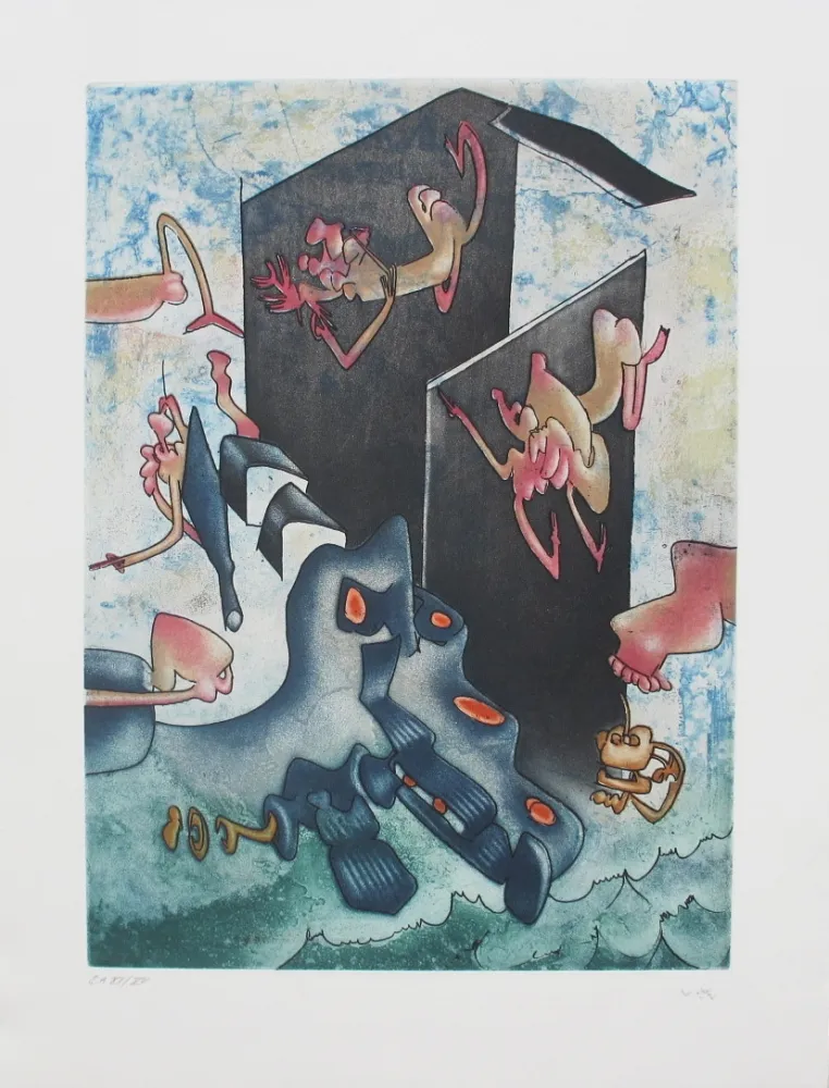 Офорт И Аквитанта Matta - La Danse de la mort 7