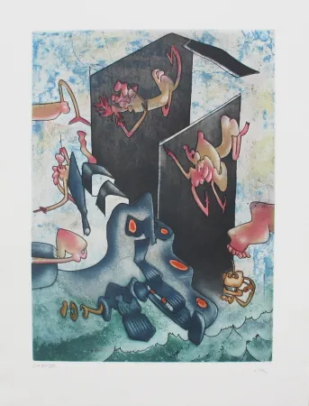 Офорт И Аквитанта Matta - La Danse de la mort 7