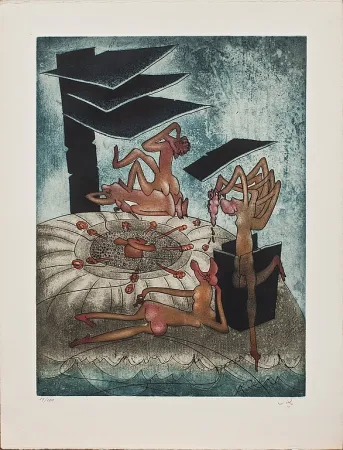 Гравюра Matta - La danse de la morte 