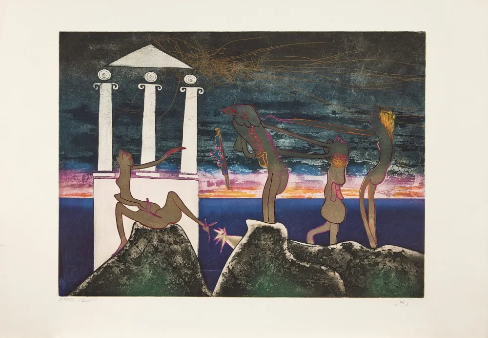 Офорт И Аквитанта Matta - L'Arc obscure des heures