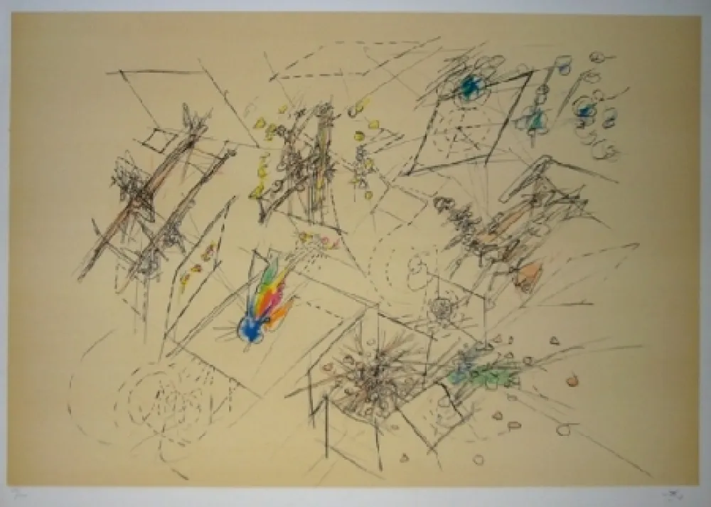 Литография Matta - Le doute des trois mondes