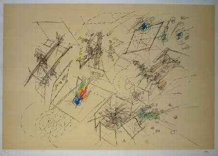 Литография Matta - Le doute des trois mondes