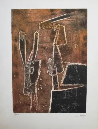 Офорт И Аквитанта Matta - Le Mur