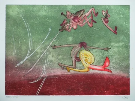 Офорт И Аквитанта Matta - Le sot à la perche