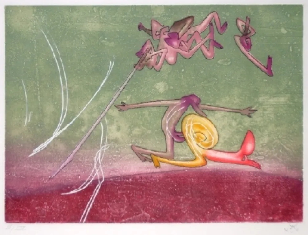 Офорт И Аквитанта Matta - Le sot à la perche