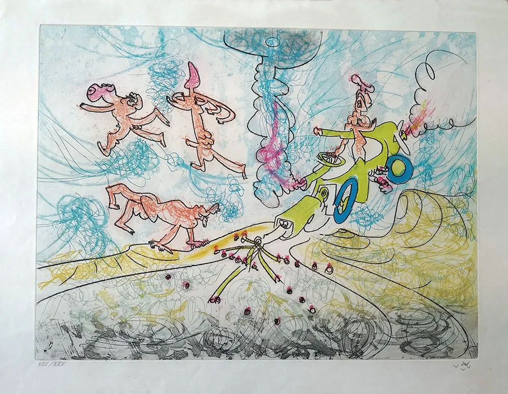 Офорт И Аквитанта Matta - Les oh! Tomobiles