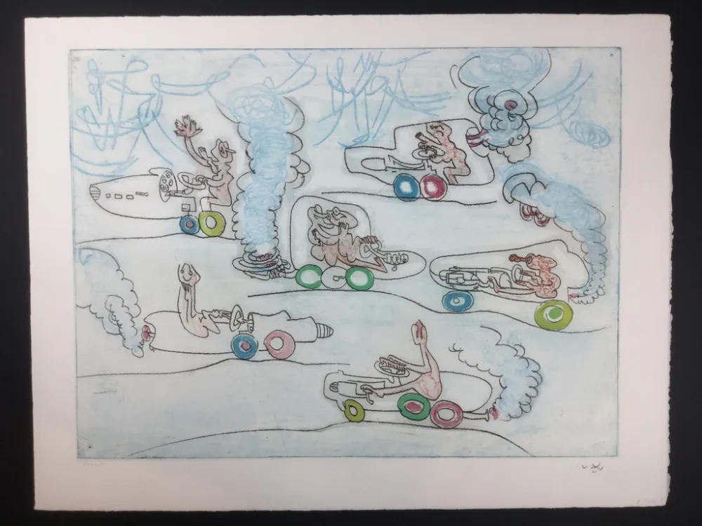 Офорт И Аквитанта Matta - Les OH! Tomobiles 