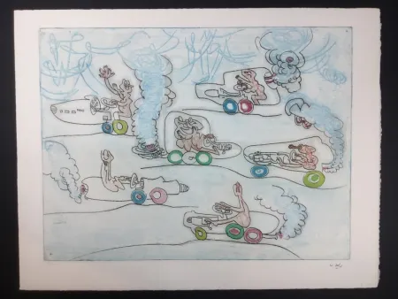 Офорт И Аквитанта Matta - Les OH! Tomobiles 