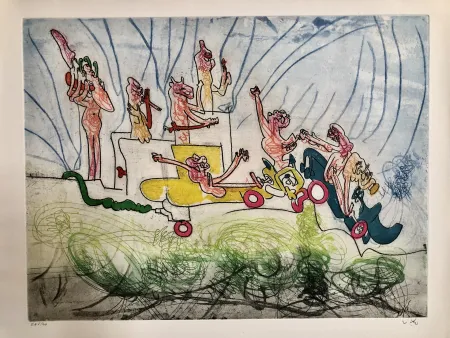 Гравюра Matta - Les oh tomobiles- image II