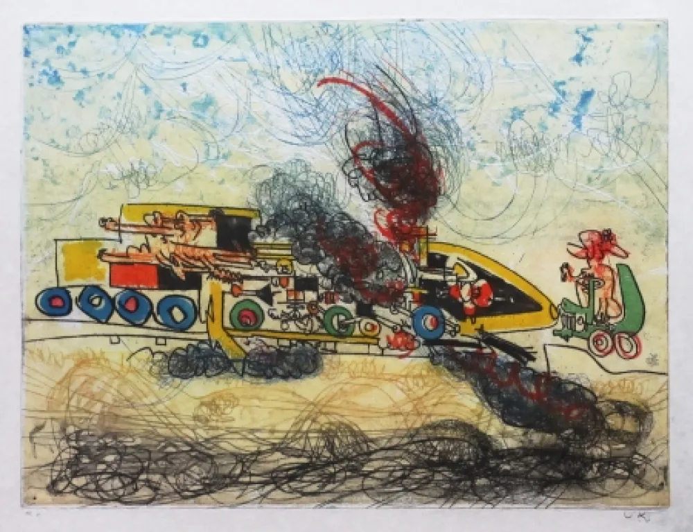 Офорт И Аквитанта Matta - Les Oh' Tomobiles (Planche 4)