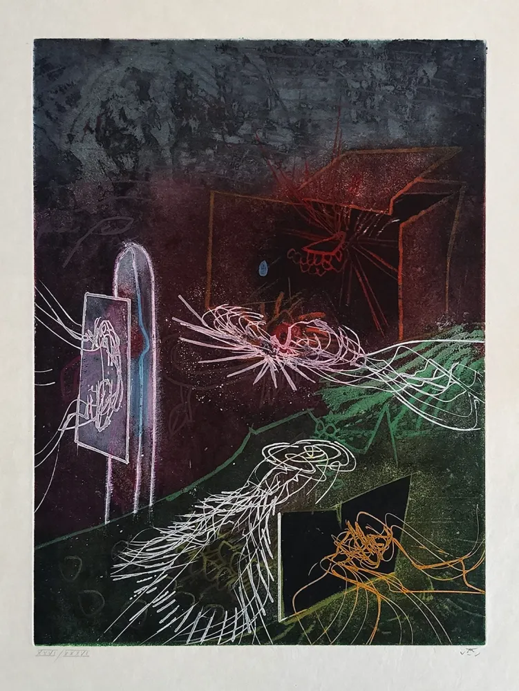 Офорт И Аквитанта Matta - L'Explosion Qui Éclaire Mon Abime