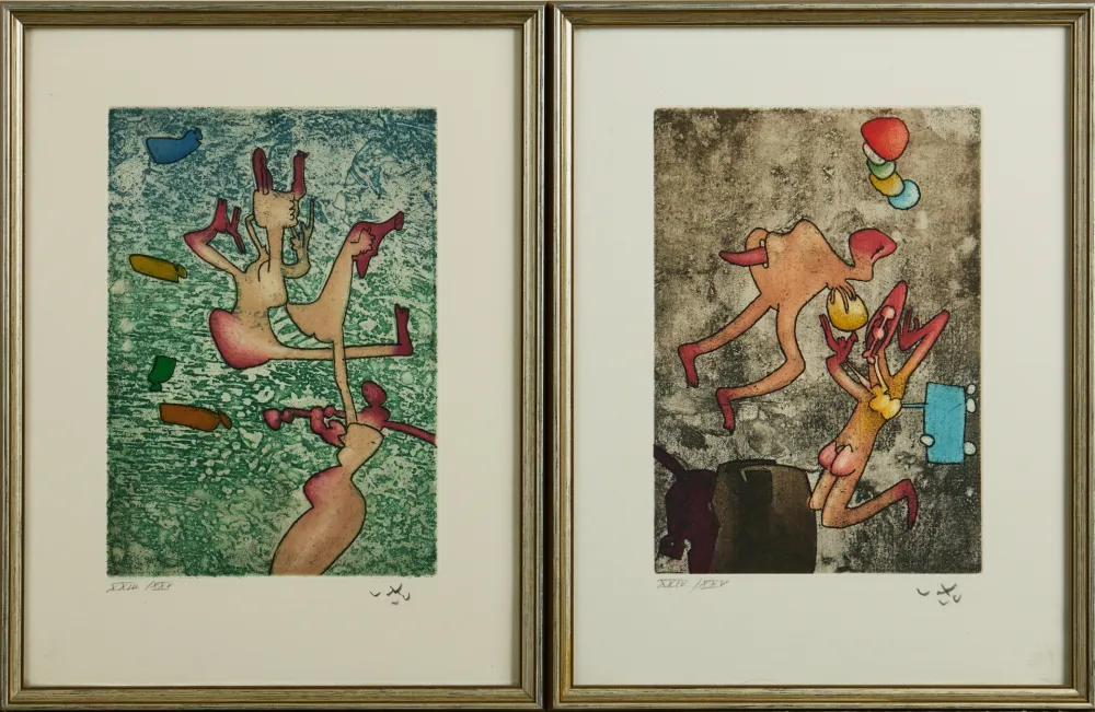 Офорт И Аквитанта Matta - Mots desserre freins, planche 3 and 4