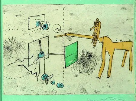 Офорт И Аквитанта Matta - PAROLES PEINTES (1959) 10 gravures originales de Max Ernst, Jacques Hérold, Wifredo Lam, Sébastian Matta et DorotheaTanning. Poèmes d’Alain Bosquet.